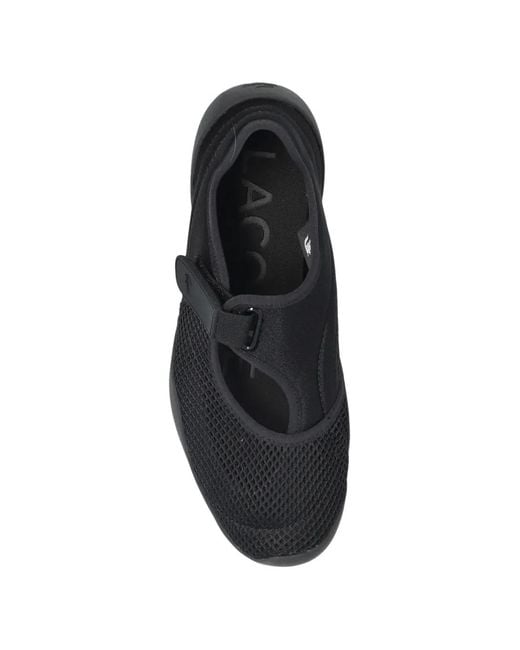 Lacoste Black Low Mystere Mesh Touch-Strap Sneakers