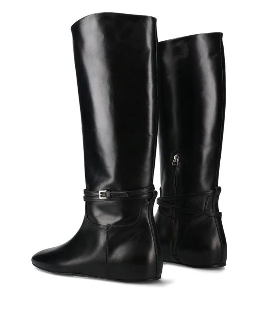 Premiata Black Buckle Strap Boots
