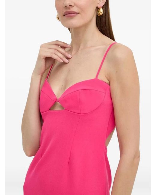 Bardot Pink Cut-Out Midi Dress