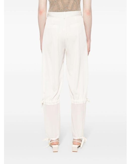 Pantalon à poches cargo Pinko en coloris White