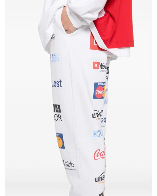 Vetements White Cotton Trousers for men