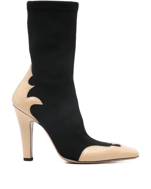 Paris Texas Black Belle Western Ankle Boots