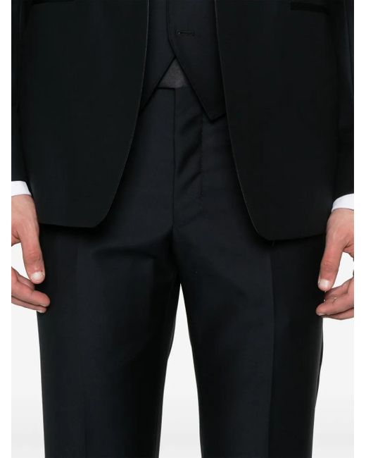 Tagliatore Black Single-Breasted Suit (Set Of Three) for men