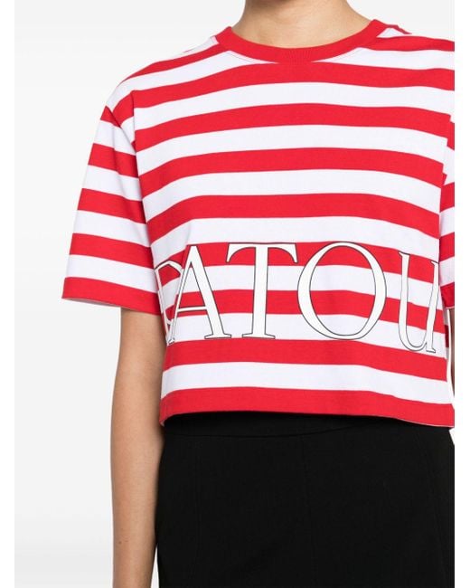 Patou Cropped T-shirt in het Red