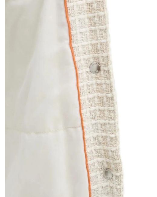 Boss White Grid-Pattern Jacket