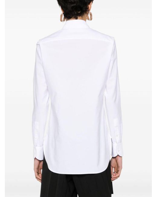 The Row White Derica Faille Shirt