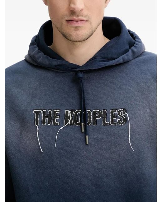 The Kooples Blue Faded-Effect Hoodie for men
