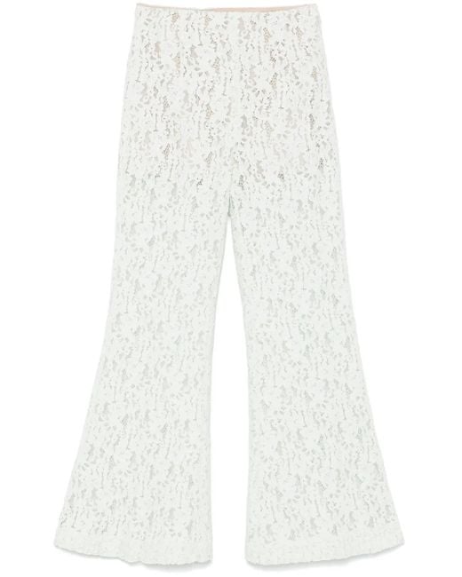 Twinset White Lace Trousers