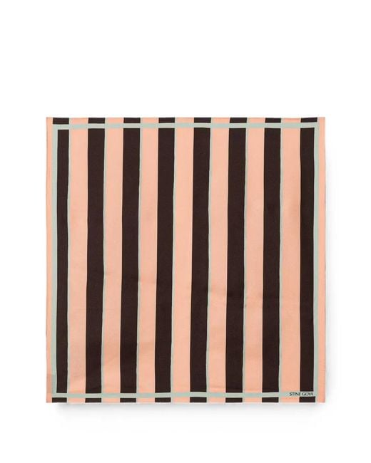 Stine Goya Brown Striped Scarf