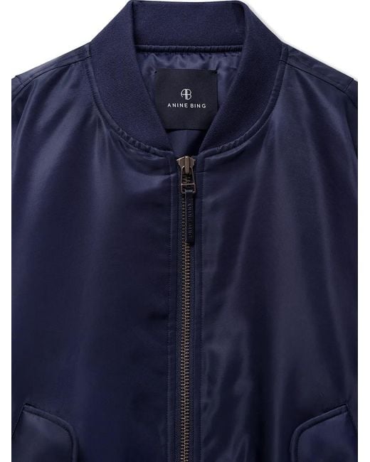 Anine Bing Blue "Leon" Bomber