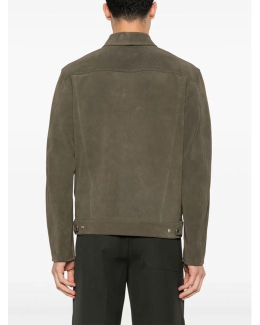 Fursac Green Suede Jacket for men