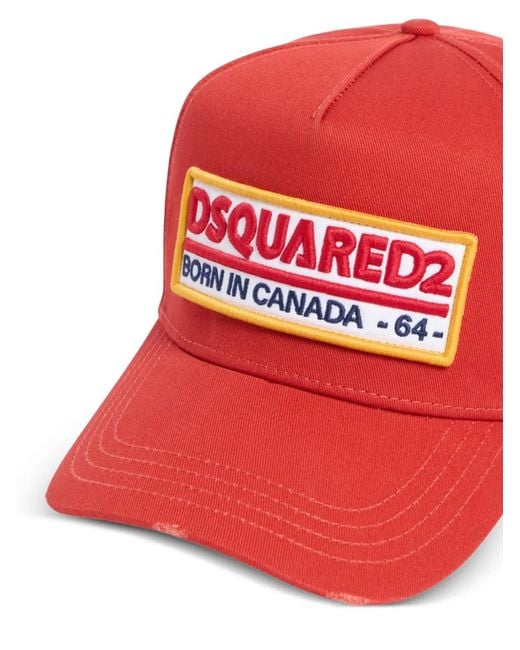 DSquared² Baseballkappe Mit Logo-Patch in Red für Herren