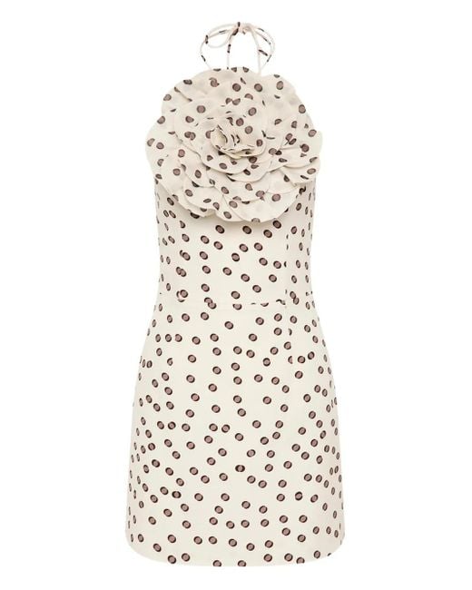 Rebecca Vallance White Candice Kleid Mit Polka Dots