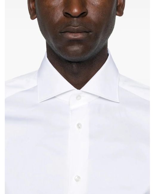 Zegna White Cotton Shirt for men