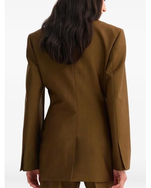 Rohe Brown Double-Breasted Blazer