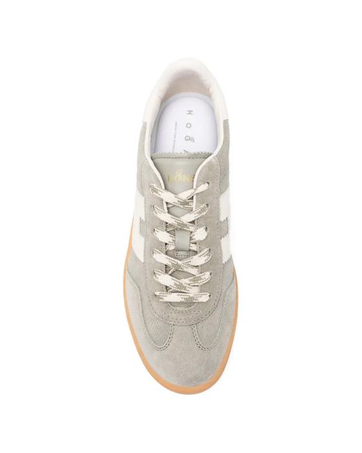 Hogan White H-Appliqué Sneakers