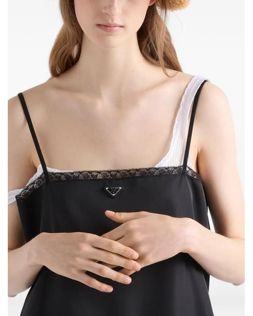 Prada Black Re-Nylon Mini-Dress