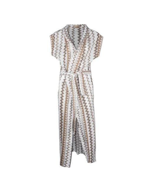 PHO® Firenze White Zigzag Kimono Dress
