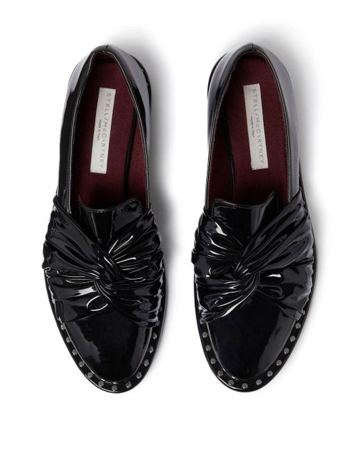 Stella McCartney Black Studded Faux-leather Loafers