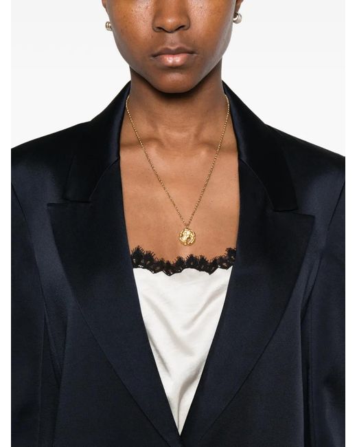 Max Mara Blue Blazer Msealbino À Simple Boutonnage