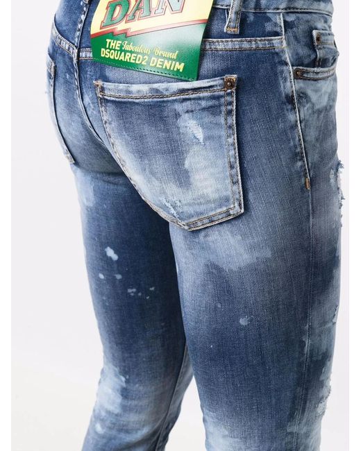 DSquared² Cropped Jeans in het Blue