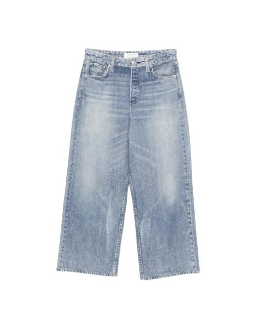Rag & Bone Blue Miramar Wide-Leg Pants