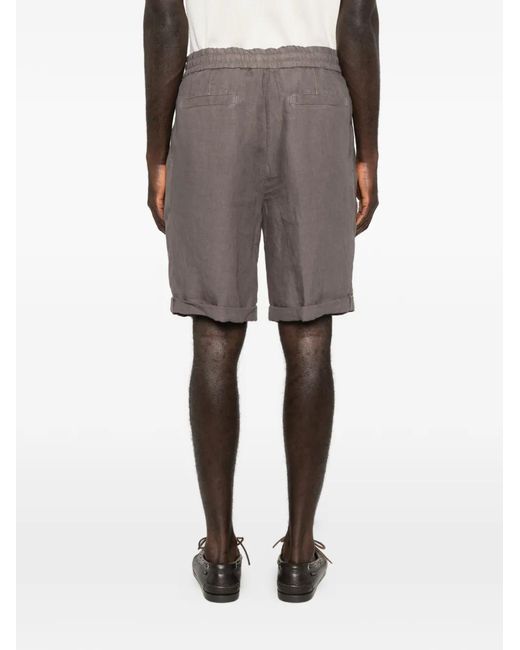 Bermudas Con Cordones Brunello Cucinelli de hombre de color Gray