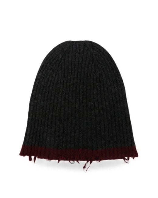 Uma Wang Brown Gerippte Beanie
