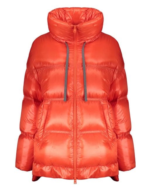 Herno Red Quilted Puffer Jacket