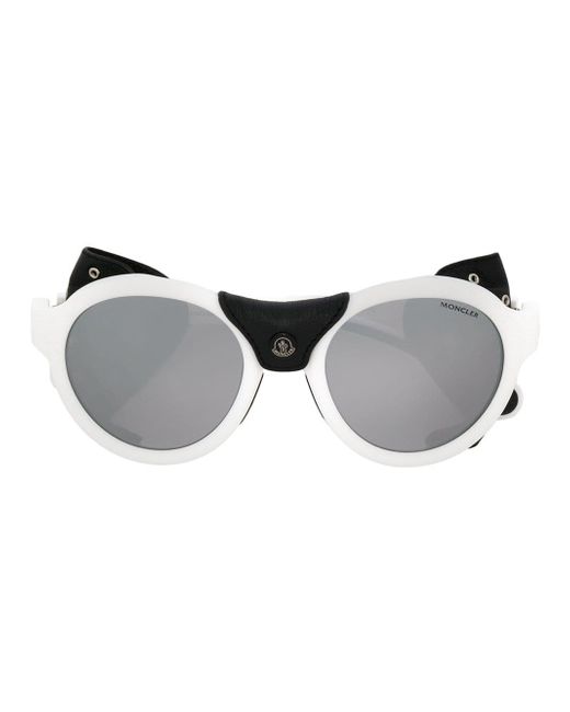Round-frame sunglasses di Moncler in White