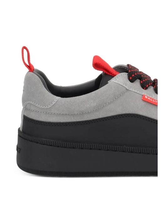 Bally Black Two-Tone Lace-Up Sneakers for men