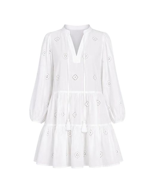 Seafolly White Broderie-Anglaise Mini Dress