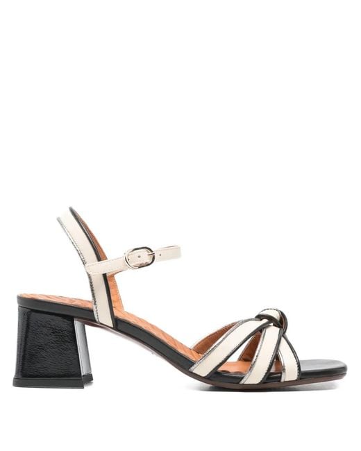 Chie Mihara Metallic Knot Strapped Heeled Sandals