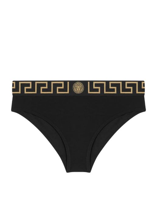 Culotte À Bord Greca Versace en coloris Black