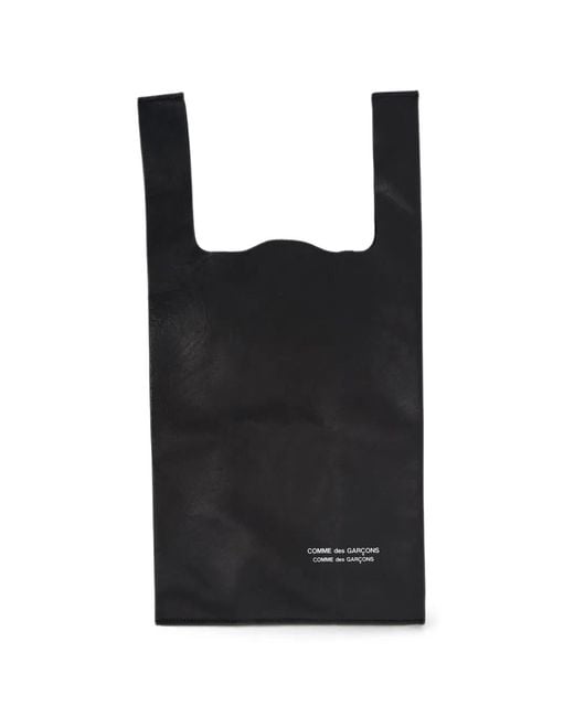 Comme des Garçons Black Leather Tote Bag