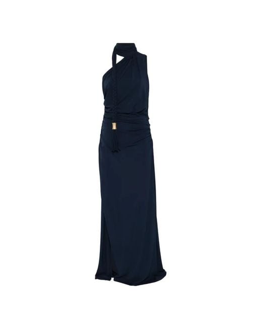 Jonathan Simkhai Women's Blue Tie-Detail Maxi Dress - www.ice4pros.com.br