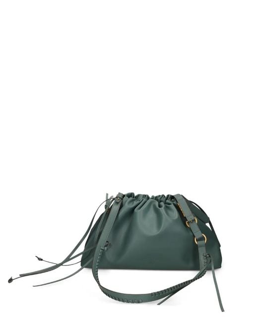 Pinko Green Large Shoulder Clutch
