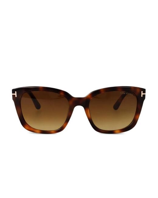 Tom Ford Brown Tortoiseshell Cat-Eye Sunglasses