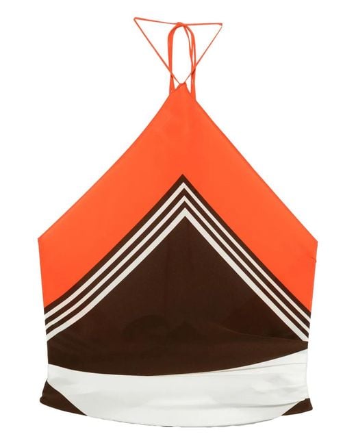 Sir Orange Destino Scarf Halterneck Top