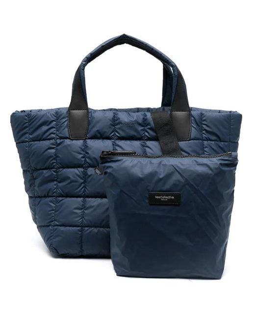VEE COLLECTIVE Blue Padded Tote Bag