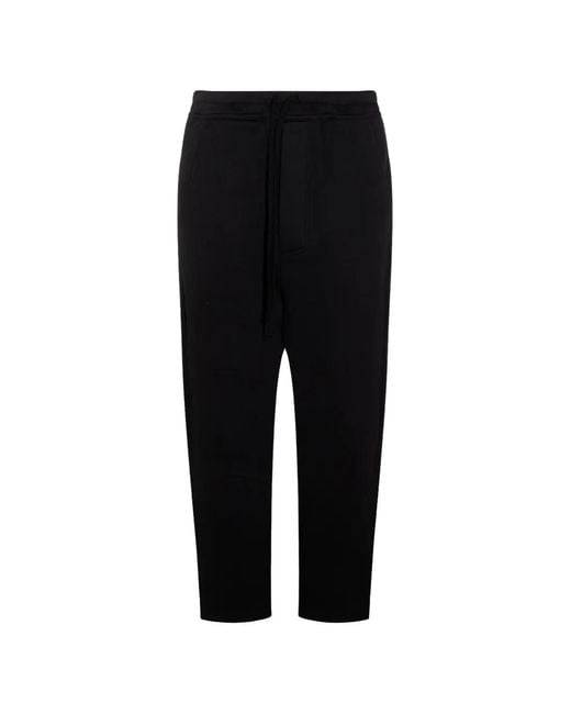 Thom Krom Black Drawstring Track Pants for men