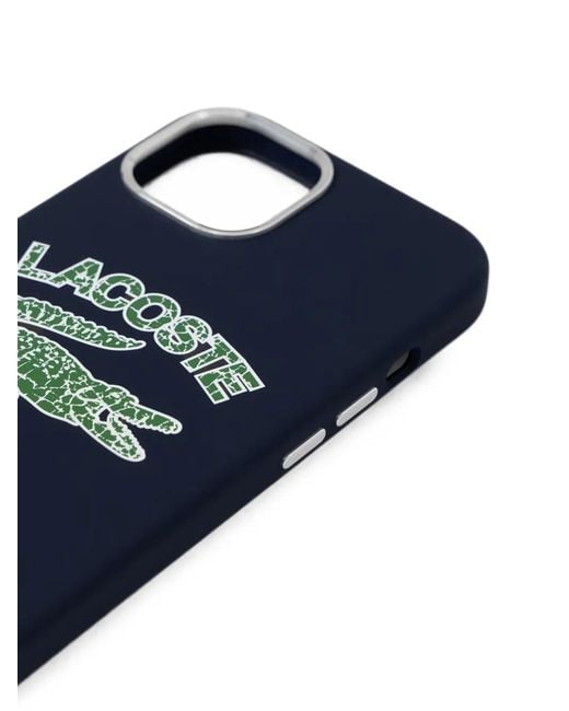 Lacoste Blue Logo-Print Iphone 15 Case