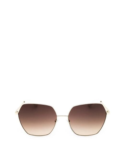 Guess Metallic Geometric-Frame Sunglasses