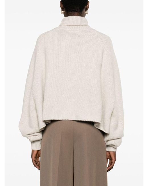The Row White Ehud Top In Cashmere