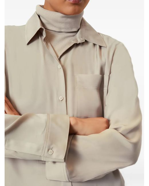 Marc O' Polo Blouse Met Lange Mouwen in het Natural