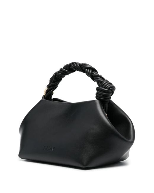 Ganni Black Bou Tote Bag