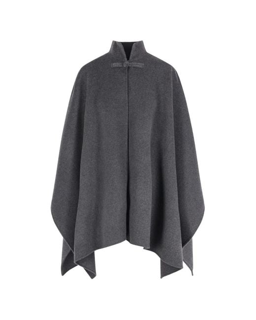Rohe Gray Pankou-Knot Stand-Collar Cape