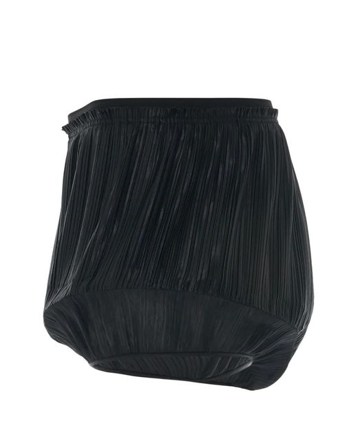 Givenchy Black Pleated Structured Shorts