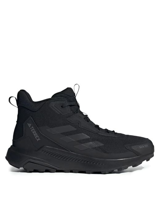 Adidas Black Errex Anylander Mid Rain Rdy Lace-Up Hiking Sneakers for men