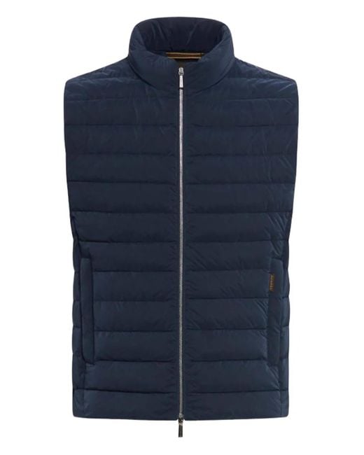 Gilet Matelassé À Fermeture Zippée Moorer pour homme en coloris Blue